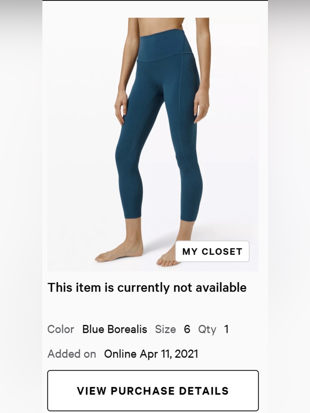 lululemon Blue Borealis Align High-Rise  Leggings (NWOT) - Picture 8 of 8